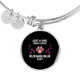 thumbnail image 1 of Bracelet de Chat Bleu Russe en Acier Inoxydable Ou en or 18 Carats, 1 of 7
