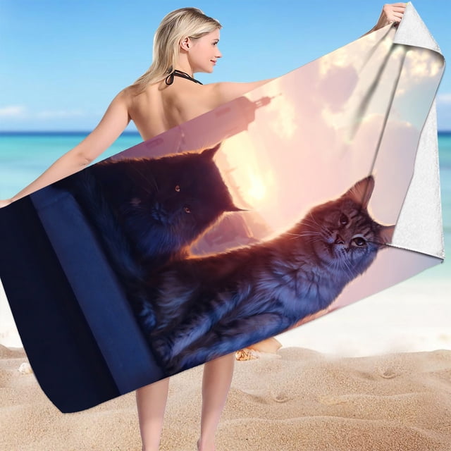 SuoKom Bath Towel Microfiber Beach Towel Super Lightweight Colorful Bath Towel Sandproof Beach Blanket Multi-Purpose Towel For Travel Swimming Pool 30x60 Inch Large Beach Towel On Clearance