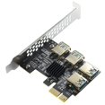 thumbnail image 1 of 4Pcs PCI-E Express 1X to 16X Riser 010X Card Adapter PCIE 1 to 4 Slot PCIe Port Multiplier Card for BTC Bitcoin ETH, 1 of 6