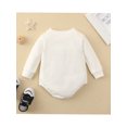 thumbnail image 4 of Kmbangi Baby Cotton Romper Long Sleeve Crew Neck Solid Color Pocket Bodysuit, 4 of 9