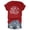 Red, variant on Hvobtty Women Crew Neck Casual Short Sleeve T-Shirt, Women's Baseball Sport Printed T-shirt with Round Neck and Short Sleeved Top