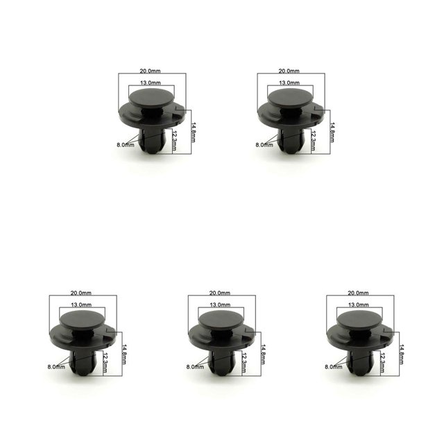 relayinert 50 Pcs Auto Fastener Clip Car Body Push Retainer Decorative Front Bumper Door Panel Rivet Mudguard Clips Accessories As Shown 5Set
