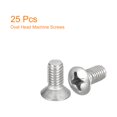 thumbnail image 3 of Unique Bargains Vis de Machine à Tête Ovale M6x12 mm, Lot de 25, Vis à Tête Fraisée Légèrement Relevée en Acier Inoxydable 304, 3 of 5