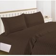 thumbnail image 1 of Home Collection 1200 Thread Count 100% Cotton Egyptian Quality Deep Pocket Stripe Sheet Set (California King, Chocolate), 1 of 1