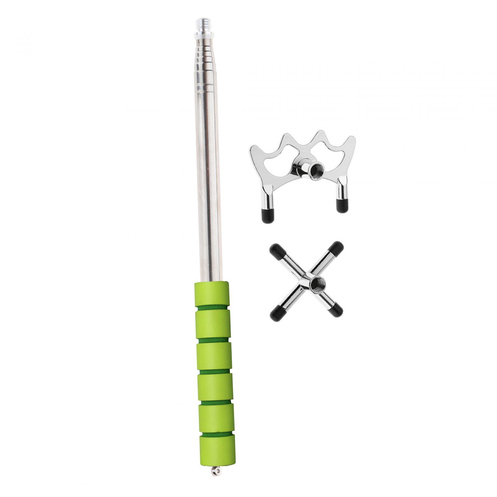 koolsoo Retractable Billiards Cue Stick Bridge with Bridge Head for Home Indoor Game Cross Head