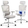 thumbnail image 2 of EDTara Mesh Ergonomic Office Chair, High-Back Swivel Design With Adjustable Lumbar Support, 3d Armrests and Reclining Back, 2 of 8