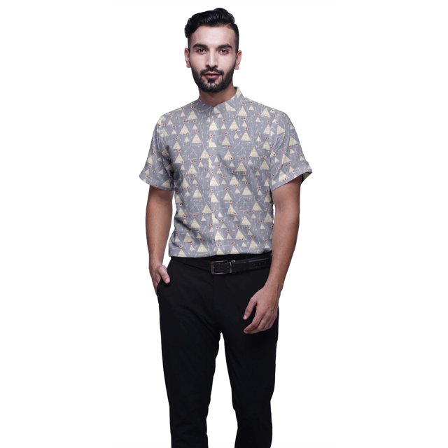BESTMAN Chemise Décontractée pour Homme à Manches Courtes, Coupe Ajustée, en Coton, à Boutons
