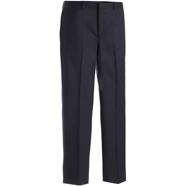 Edwards Pantalon Habillé à devant Plat en Microfibre pour Homme, Bleu Marine, 38 30