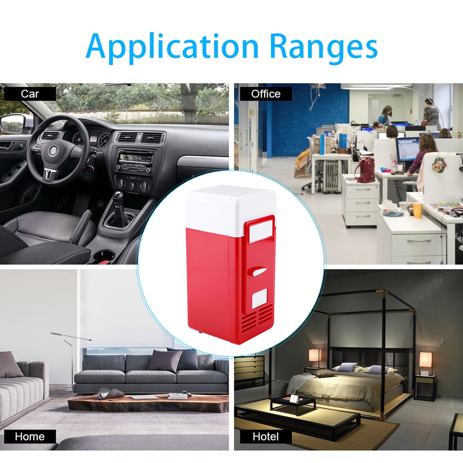 USB Refrigerator, Portable Refrigerator Convenient To Use Plug And Play Cool Quickly Portable Mini Fridge  For Home For Car