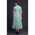 thumbnail image 3 of Bimba Leaves Ladies Button Down Print Dress A-Line Cocktail Party Shirt Dress-XXX-Large, 3 of 5