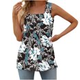 thumbnail image 1 of Birdeem T-Shirt Mode Femme Imprimé Col Carré Confortable Ample Sans Manches Blouse Décontractée, 1 of 5