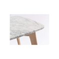 thumbnail image 4 of Bianco Collection Table d'Appoint en Marbre Gavia 19.5 Pouces en Blanc et Chêne, 4 of 5