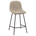 thumbnail image 1 of Bouclair Tabouret de Bar en Tissu Beige et Métal, 1 of 8