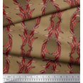 thumbnail image 3 of Soimoi Rayon Fabric Stripe & Ogee Damask Printed Fabric 1 Yard 42 Inch Wide, 3 of 3