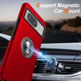 thumbnail image 4 of KOMI for Google Pixel 8 Case, Slim Fit Case for Pixel 8 with Ring Holder Kickstand [Military Grade Drop Tested] [TPU+PC] Dual Layer Shockproof Protective Phone Case for Google Pixel 8, Red, 4 of 5