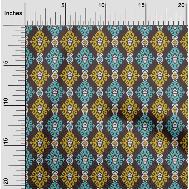 oneOone Georgette Viscose Fabric Swirl Ikat Print Fabric By Yard 42 Inch Wide