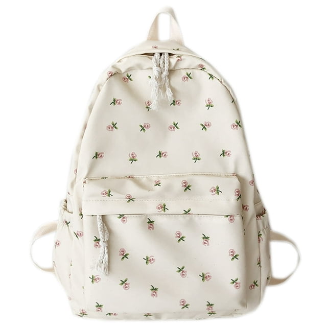 AMERTEER Fashion Floral Printed Backpack Student Travel Large Capacity Schoolbag (B)