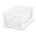 thumbnail image 3 of Sterilite 20518006 Stackable Small Drawer White Frame & See-Through (18 Pack), 3 of 6