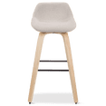 thumbnail image 4 of Bouclair Tabouret en Tissu Beige et Bois Naturel, 4 of 6