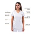thumbnail image 3 of Adar Scrub Set for Women - Curved V-Neck Scrub Top & Tapered Drawstring Scrub Pants, 3 of 7