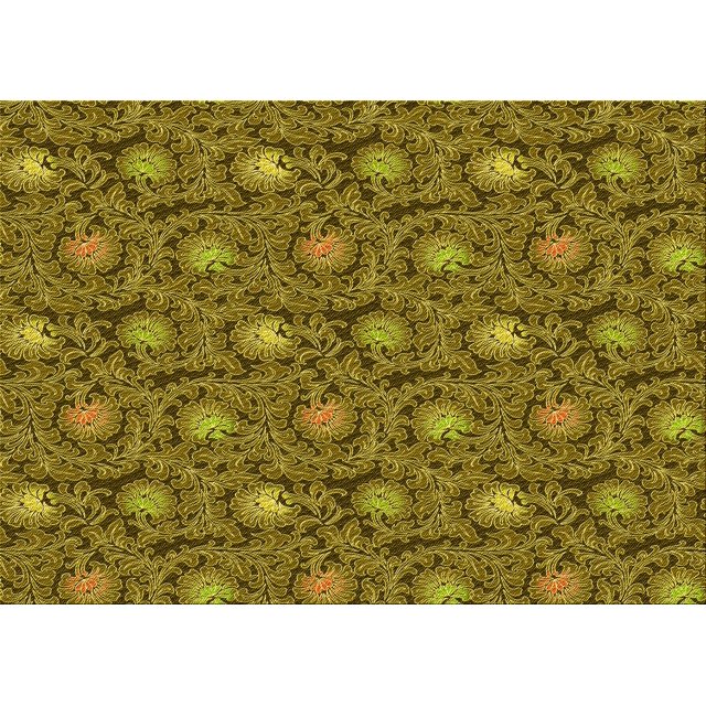 Ahgly Company Tapis de Zone Rectangulaire Transitionnel Brun pour Intérieur, Lavable à la Machine, 2 Pieds x 4 Pieds