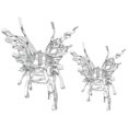 thumbnail image 1 of 2 Pcs Pinces à Cheveux Papillons Pinces à Mâchoires Accessoires pour Cheveux Femmes Pinces à Cheveux, 1 of 9