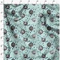 thumbnail image 3 of Soimoi Silk Fabric Moon & Stars Galaxy Decor Fabric Printed Yard 42 Inch Wide, 3 of 6