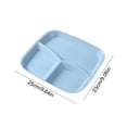 thumbnail image 3 of Grandes Assiettes Carrées en Plastique, Design à Trois Compartiments, Moderne Minimaliste, Résistantes à la Chaleur pour le Service des Aliments, la Cuisine et la Salle à Manger, Plats de Service, Tenue pour Fruits au Déjeuner, Plastique Épaissi de Haute Qualité,, 3 of 6