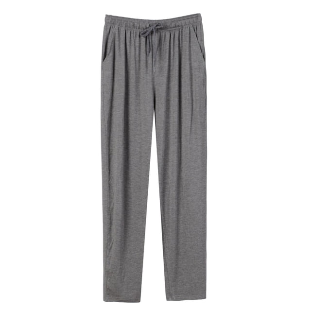 Dagugfen Mens Pajama Pants Drawstring Ruched Elastic Waist Loose Lightweight Comfy Loungewear Trousers