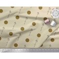thumbnail image 2 of Soimoi Beige polyester Crepe Fabric Dots & Leaves Decor Fabric Printed Yard 52 Inch Wide, 2 of 3