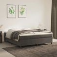 thumbnail image 1 of vidaXL Bed Frame Dark Grey 183x213cm California King Velvet, 1 of 5