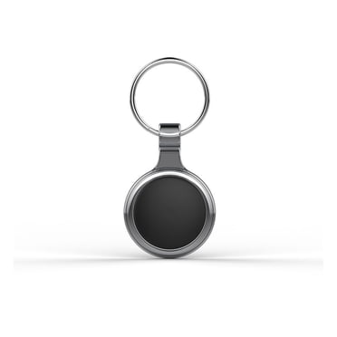 Air Tag Holder, Perfect Fit Design Compatible with AirTag, High-Quality Material Shockproof Case with Keychain for Apple Air Tags, Clear Black (Case Only, AirTag Not Included)