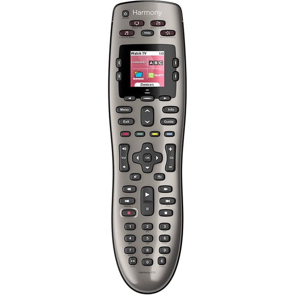 Logitech Harmony 650 Infrared All in One Remote Control, Universal Remote Logitech, Programmable Remote (Silver)-915-000159