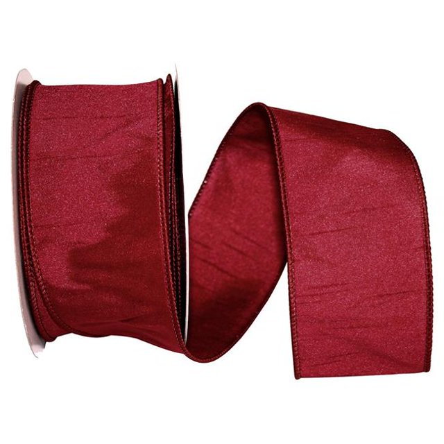 Reliant Ribbon 92975W-201-40H 20.5 in. 20 Yards Dupioni Supreme Wired Edge Ribbon, Wine