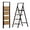 Black+woodgrain, variant on 2 Step Ladder, Non-Slip Lightweight Folding Step Stool for Adults and , for Kitchen, Cupboard and Library, 300lbs (Cream Calato)
