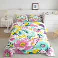 thumbnail image 2 of Erosebridal Floral Flower Bedding Full Comforter Set, Spring Plant Comforter Sets Full Size, Female Princess Reversible Down Comforter, Breathable Room Decoration, 3-Piece, 2 of 8