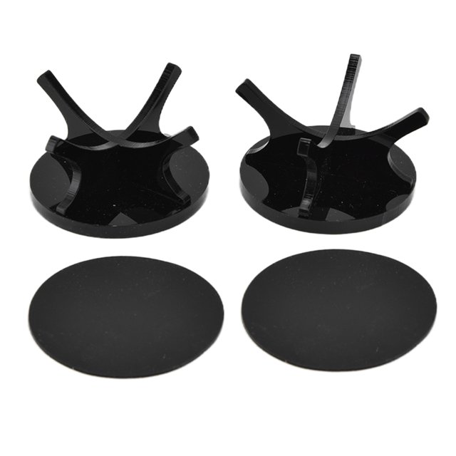 2 Pcs Support de Balles de Golf Haute Stabilité Forte Fermeté Simple Présentoir de Baseball Noir 2 Pcs