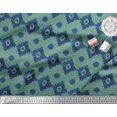 thumbnail image 2 of Soimoi Green polyester Crepe Fabric Aztec Geometric Printed Craft Fabric by the Yard 42 Inch Wide, 2 of 3