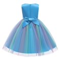 thumbnail image 2 of Robe Formelle pour Enfants Fleurs Paillettes Col Sans Manches une-Pièce Rouge 7-8 Ans, 2 of 3