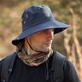 thumbnail image 4 of Harpily Mens Summer Outdoor Sun Protection Breathable Fisherman Cap Foldable Bucket Hat, 4 of 4