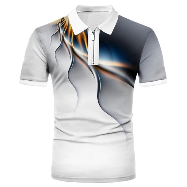 BOBOGOJP Polo pour Homme à Évacuation de l'Humidité, Polo de Performance à Séchage Rapide à Manches Courtes, Polo Décontracté pour Homme (Orange, TTG)