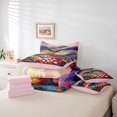 thumbnail image 4 of Erosebridal Groovy Daisy Bedding Sets Full Size, Rustic Botanical Comforter Sets with Sheets, Floral Decor, Reversible 7-Piece, 4 of 5