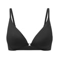 thumbnail image 3 of Front Closure Bras for Sports Bra with Padding Women No Underwire Low Support Bras for Women Cut Deep V Padded Medium Bra Bralette Seamless Comfy Bras Women Bras Plus Size Sports with Support, 3 of 8