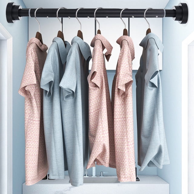 Cagogo under $5 Tension Shower Rod, Tension Shower Curtain Rod, Adjustable Curtain Rod, No Drill Closet Rod, Telescoping Tension Pole, Bathroom Window Rod, Spring Loaded Curtain Rod