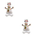 thumbnail image 4 of Ruiboury Party Decor Essential Christmas Foil Balloons With Exquisite Patterns Balloon Christmas Suitable For Any Places multicolor Stretching Snowman 2Set, 4 of 6