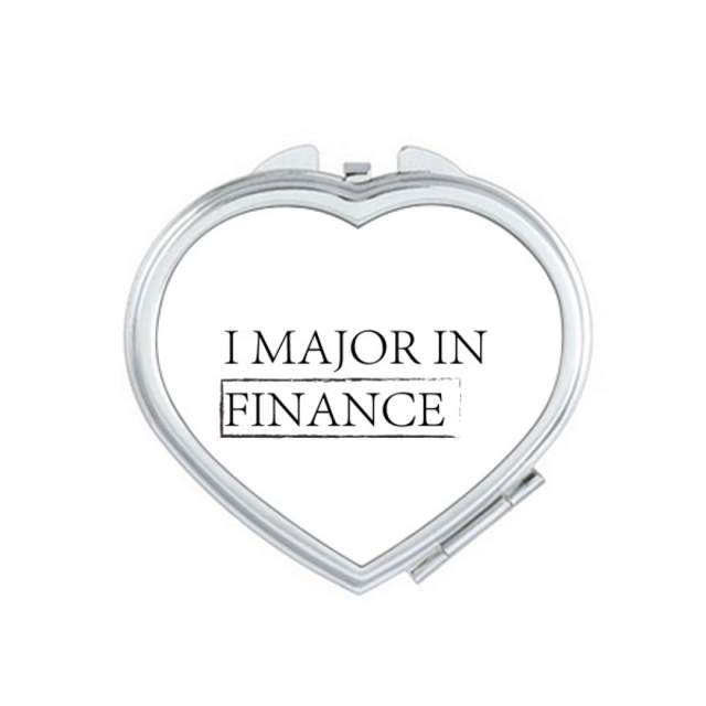 Quote I Major In Finance Art Deco Fashion Mirror Travel Magnification Portable Handheld Pocket Makeup