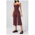 thumbnail image 4 of PISONIC Womens Workout Sets Two Piece Spaghetti Straps Tank Top Matching Wide Leg Capri Pants Gym Work Pilates Outfits, 4 of 7