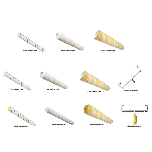 20/22 Inch Paint Roller Wall Short Middle Long Plush Painting Handle Tool Support Microfiber Sleeve Drawing Supplies Ceiling Type 7