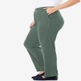 thumbnail image 4 of CHOK Plus Size 7-Day Knit Straight Leg Pant Stretch Elastic Waist Petite & Tall - 3X  Navy, 4 of 6