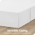 thumbnail image 3 of Bare Home Jupe de Lit Double Brossage - Premium 1800 Collection - Retombée de 15 Pouces - California Très Grand, Blanc, 3 of 4